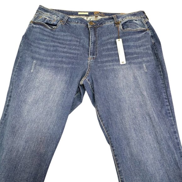 KUT from the Kloth Jeans Womens 24W Blue Katy Boyfriend Cuffed Stretch Plus - Picture 8 of 14